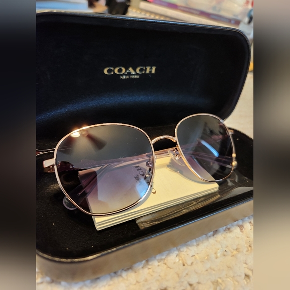 Coach Script Round Sunglass - Picture 1 of 6